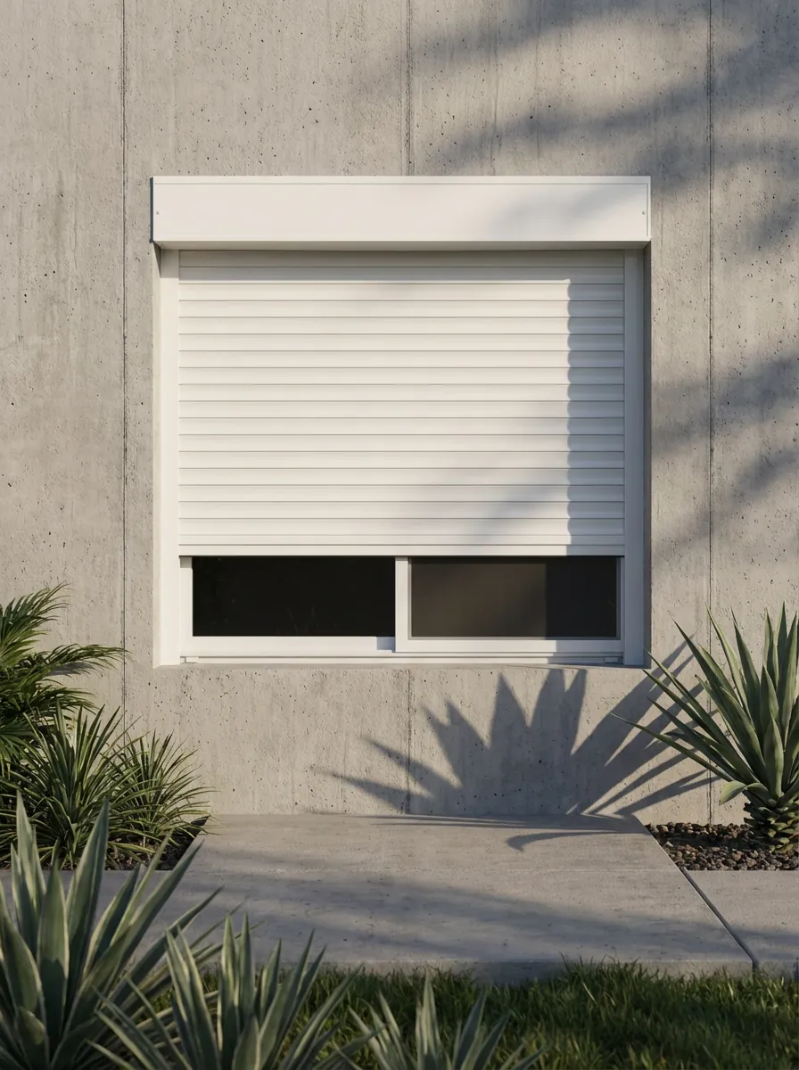 Cajón compacto blanco en casa minimalista